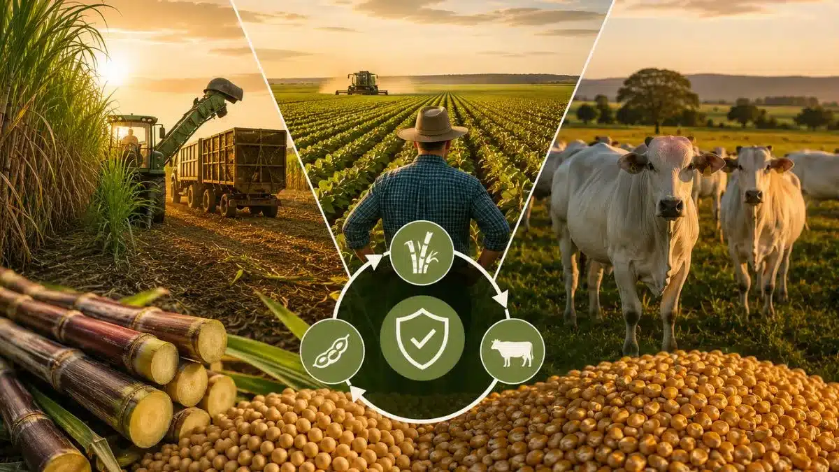 Diversificação de culturas e pecuária fortalece o agro brasileiro diante de clima instável e variação de preços