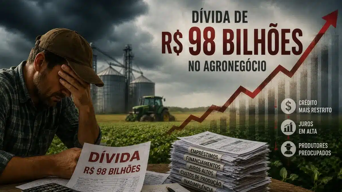 Dívida de R$ 98 bilhões no agronegócio aumenta pressão sobre crédito rural e preocupa produtores