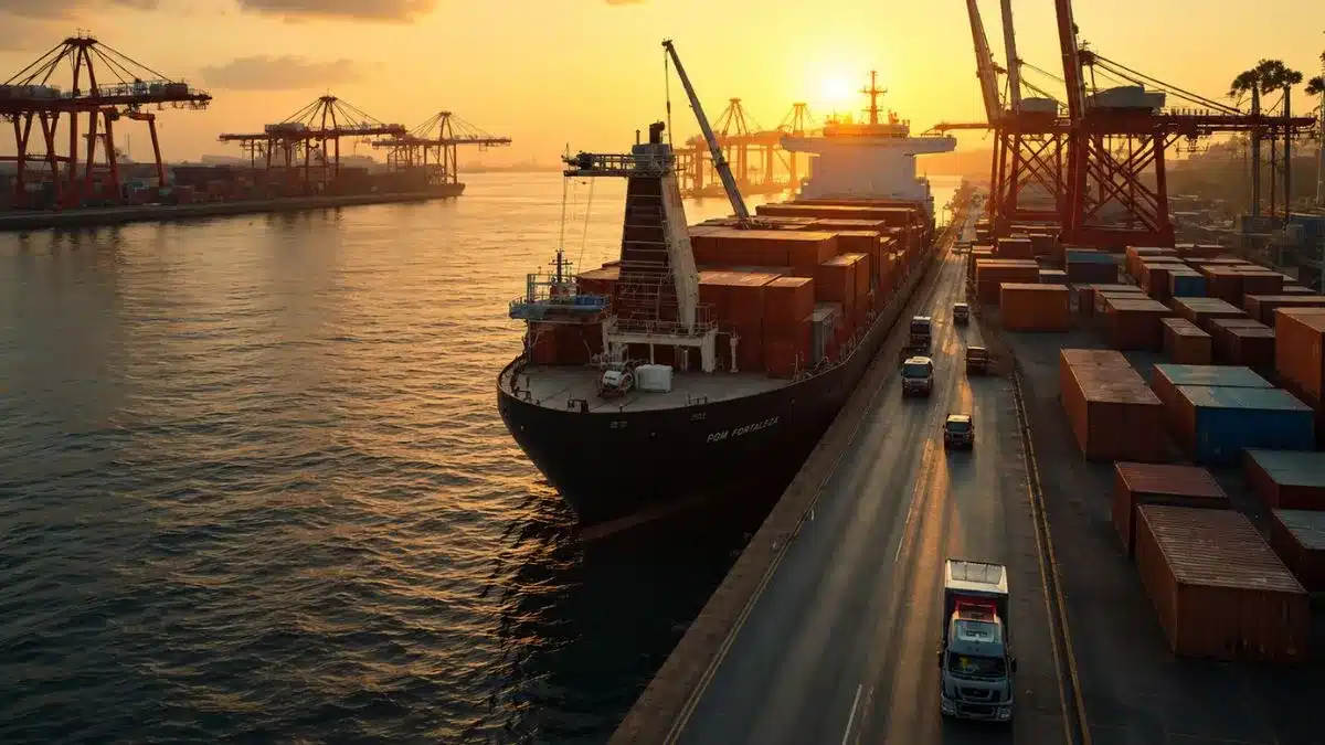 Açúcar ganha ritmo nos portos do Brasil com Santos liderando exportações e receita em queda