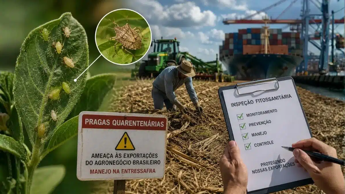 Pragas quarentenárias ameaçam exportações do agronegócio brasileiro e exigem manejo na entressafra