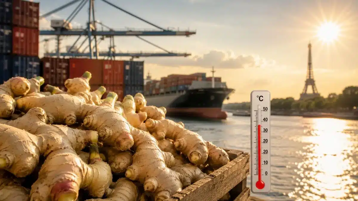 Calor na Europa reduz demanda por gengibre brasileiro e afeta exportações